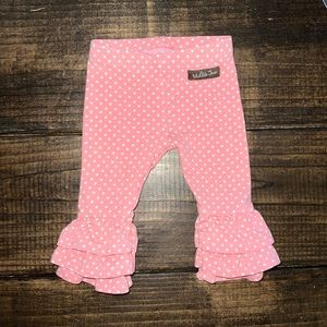 Matilda Jane Ruffle Pants Pink Polka Dot 3-6 Month